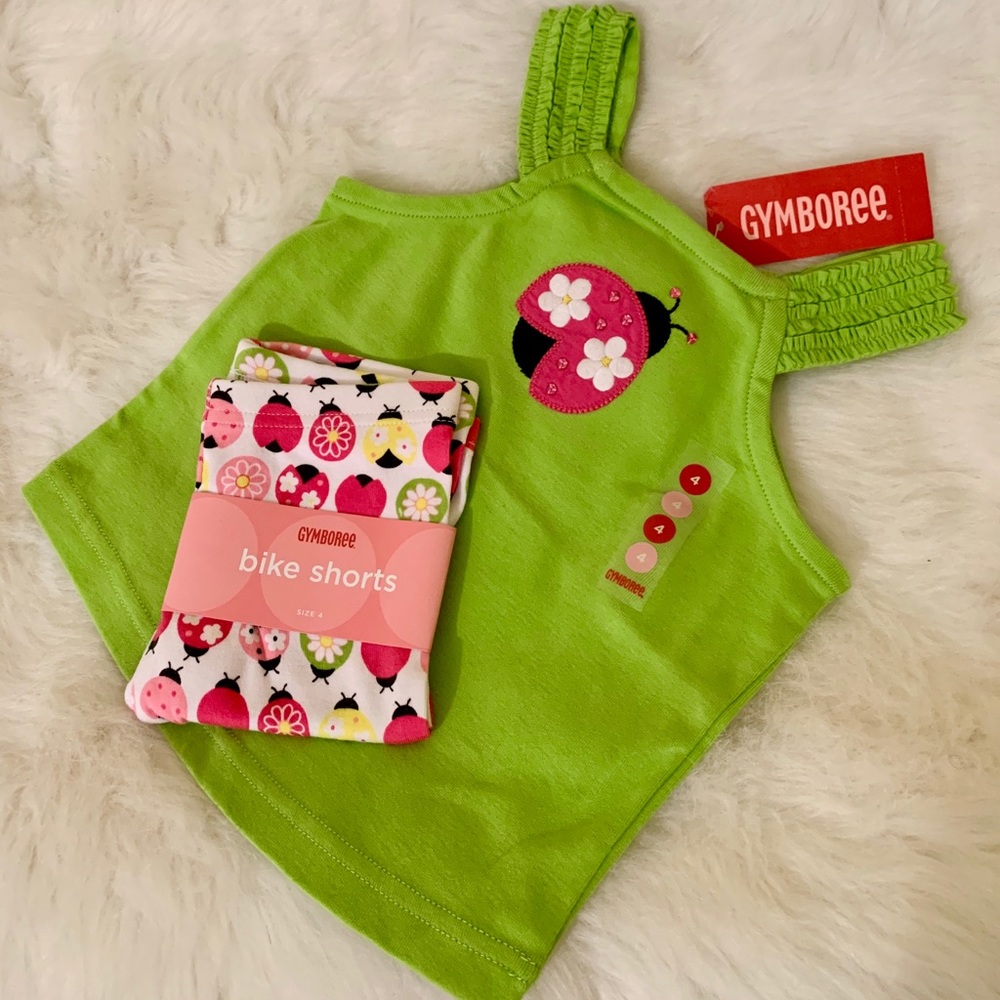 Gymboree PRETTY LADY Lady Bug Tank & Bike Shorts